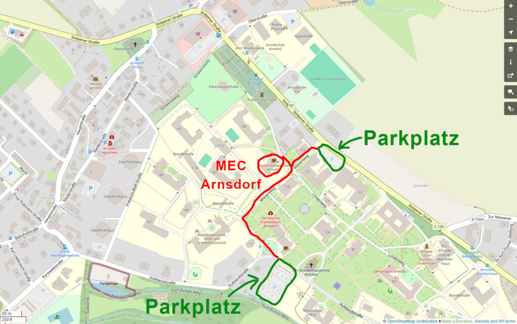 MEC Arnsdorf Lageplan